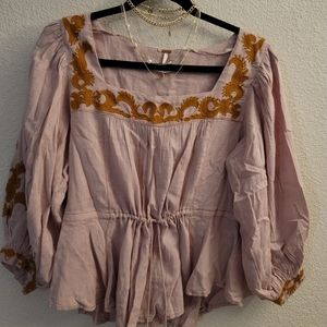 Free people shirt in vintage rose